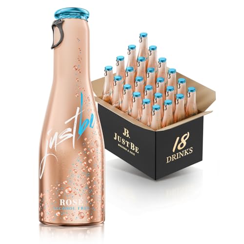 JustBe Rosé Alkoholfrei | Piccolo frizzante | Alkoholfreier Piccolo (Rosé, 18 x 0,2l) von just be