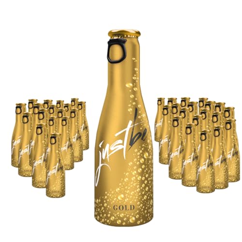 JustBe GOLD | Piccolo frizzante l Prickelnder Premium Weiss-Wein Aperitif (Sekt, 96 x 0,2l) von just be