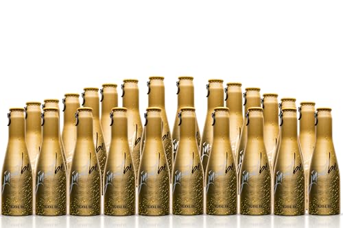 JustBe GOLD | Piccolo frizzante l Prickelnder Premium Weiss-Wein Aperitif (Sekt, 24 x 0,2l) von just be