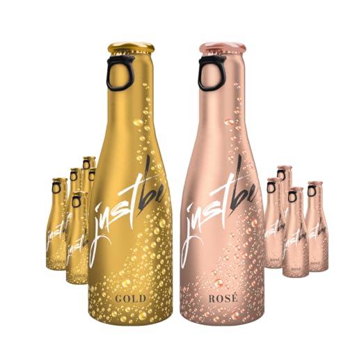 JustBe Gold & Rosé | Piccolo frizzante l Prickelnder Premium Weiss- & Rosé-Wein (Gold & Rosé, 18 x 0,2l) von just be