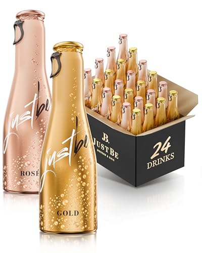 JustBe Gold & Rosé | Piccolo frizzante l Prickelnder Premium Weiss- & Rosé-Wein (Gold & Rosé, 24 x 0,2l) von just be