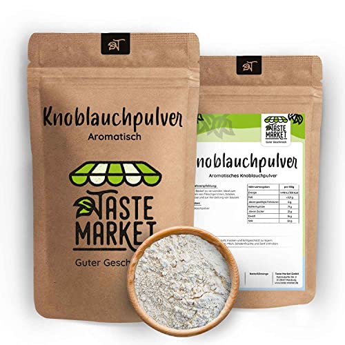 1 kg Knoblauch Pulver | fein gemahlen | Knoblauchpulver | Gewürz Garlic | TASTE MARKET von TASTE MARKET Guter Geschmack