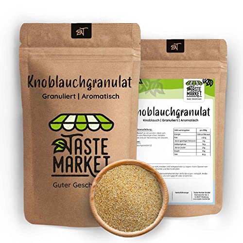 1 kg Knoblauchgranulat | Knoblauch Granualat granuliert | G2 | Aroma | TASTE MARKET | Körner grob | Gewürz von TASTE MARKET Guter Geschmack