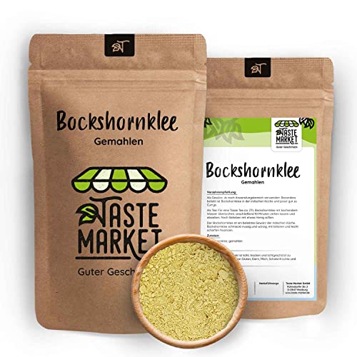 2 kg Bockshornklee gemahlen | Bockshorn Tee | Gewürz | Pulver | Fenugreek Powder | Saat | Bockshornkleesaat von TASTE MARKET Guter Geschmack