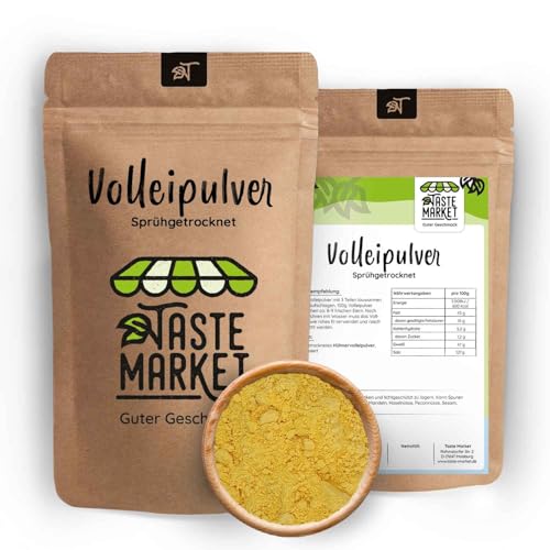 Volleipulver 2 x 1 kg | Rührei Kochen Backen | Ei Ersatz | Sprühgetrocknet | Vollei | 2 kg | TASTE MARKET | von TASTE MARKET Guter Geschmack