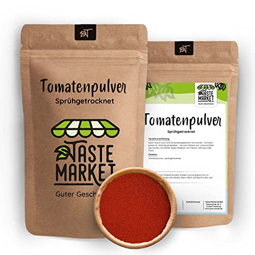500 g Tomatenpulver | Gewürz | getrocknet & naturbelassen | Pulver Tomate | Gemüsepulver von TASTE MARKET Guter Geschmack