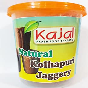 Kajal Natural Kolhapuri Jaggery Vollrohrzucker im Block 1 x 450g von Kajal