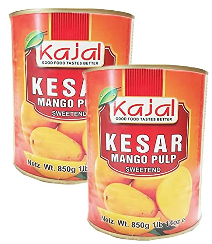 Kajal Premium Mangopüree Mango Pulp Kesar 12er Pack (12 x 850 g) von kajal