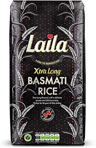 Laila Black XXL Basmati Reis 1 x 5kg – Perfekt für Biryani, Polo-Gerichte & als Beilage – Cholesterinfrei & reich an Vitaminen – Xtra Long Basmati von Kajal