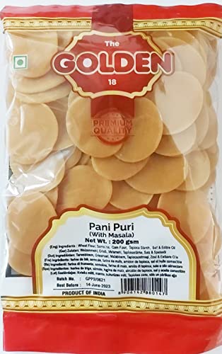 Kajal Pani Puri Golgappa zum Braten mit Masala Fresh Papad, hygienisch und lecker, fertig zum Braten (1 x 200 g) von Kajal