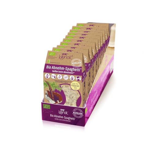 kajnok Bio-Abnehm-Spaghetti: Konjak Spaghetti - Bio Shirataki Abnehm-Nudeln - Ideal für Low Carb - Beste Pasta-Alternative für Diät, Fitness & gesunden Lifestyle, 10er Box 2,7 kg kajnok Bio-Abnehm-Spaghetti: Konjak Spaghetti - Bio Shirataki Abnehm-Nudeln - Ideal für Low Carb - Beste Pasta-Alternative für Diät, Fitness & gesunden Lifestyle, 10er Box 2,7 kg von kajnok
