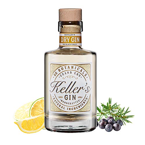 Keller’s Dry Classic Gin (1 x 0,5 l), vielseitiger Premium Gin aus 66 Botanicals - 40% vol. Alkohol von Keller&Friends