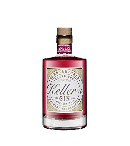 Keller’s Raspberry Classic Gin (1 x 0,5 l), vielseitiger Premium Gin aus 66 Botanicals mit fruchtiger Himbeere von Keller&Friends
