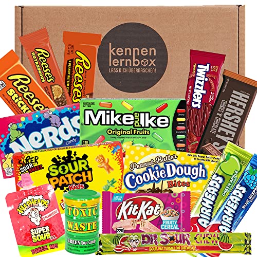 USA Jumbo Box | Kennenlernbox mit 15 beliebten Süßigkeiten aus Amerika | Geschenkidee für besondere Anlässe von Kennenlernbox