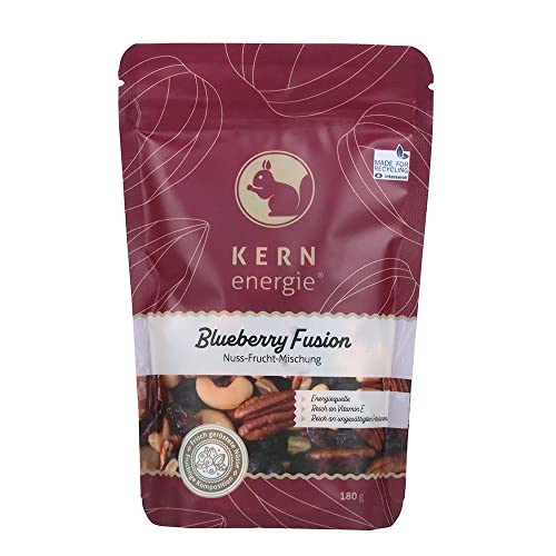 KERNenergie Blueberry Fusion Nuss-Frucht-Mix im Frischebeutel- Nussmischung ungesalzen aus Blaubeeren, Cranberries, frisch gerösteten Pekannüssen, Cashews und Pistazien, 180g KERNenergie Blueberry Fusion Nuss-Frucht-Mix im Frischebeutel- Nussmischung ungesalzen aus Blaubeeren, Cranberries, frisch gerösteten Pekannüssen, Cashews und Pistazien, 180g von kern-energie