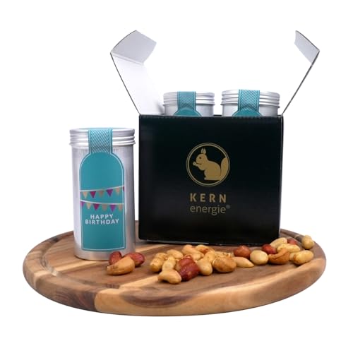 KERNenergie Nüsse Geschenk Set zum Geburtstag - Nuss Geschenkset - Geburtstagsgeschenk Set - Geschenkbox, Geschenkidee für Männer und Frauen - Happy Birthday, klassisch - 360g KERNenergie Nüsse Geschenk Set zum Geburtstag - Nuss Geschenkset - Geburtstagsgeschenk Set - Geschenkbox, Geschenkidee für Männer und Frauen - Happy Birthday, klassisch - 360g von kern-energie