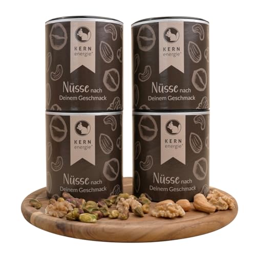 KERNenergie Nüsse Probierpaket - Walnüsse natur, geröstete Cashews, naturbelassene Cashewkerne und geröstete Pistazien im Vorteilspack - frische Nussmischung Geschenkidee - 4x 200g KERNenergie Nüsse Probierpaket - Walnüsse natur, geröstete Cashews, naturbelassene Cashewkerne und geröstete Pistazien im Vorteilspack - frische Nussmischung Geschenkidee - 4x 200g von kern-energie