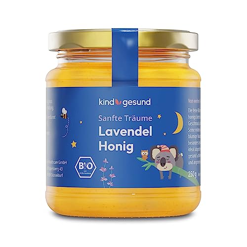 kindgesund Bio Lavendel Honig für Kinder – Wohltuender Honig im Glas – 250 g von kind gesund