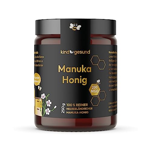 kindgesund Manuka Honig für Kinder – Wohltuender Honig im Glas mit einem MGO von 200+ – 250 g von kind gesund