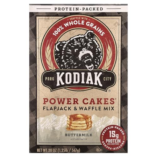 Kodiak Cakes Whole Grain Power Cakes Flapjack and Waffle Mix - Original Buttermilk - 20 oz (1lbs 4 oz) von Kodiak Cakes