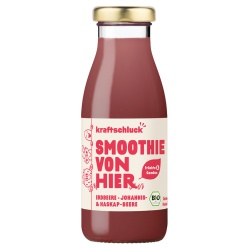 Smoothie mit Erdbeere, Johannisbeere & Haskapbeere von kraftschluck