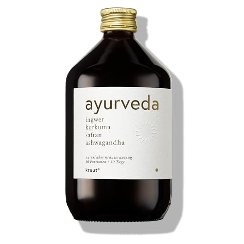Kruut – Ayurveda Kräuterauszug bio 500ml – Goldenes Elixier aus kraftvollen Kräutern – Ingwer, Kurkuma, Kardamom, Safran & mehr – Oxymel Tinktur Kräuterdrink Sirup Kur Kruut – Ayurveda Kräuterauszug bio 500ml – Goldenes Elixier aus kraftvollen Kräutern – Ingwer, Kurkuma, Kardamom, Safran & mehr – Oxymel Tinktur Kräuterdrink Sirup Kur von kruut