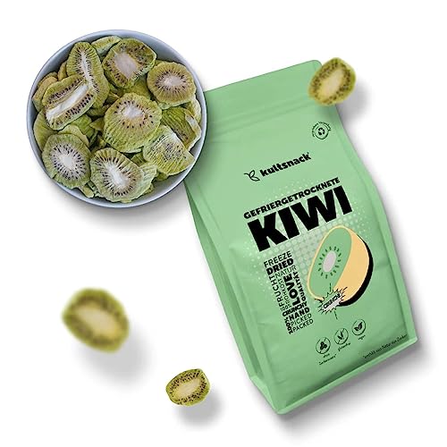 Kultsnack Gefriergetrocknete Kiwi 100g – Gefriergetrocknete Früchte – Fruchtchips – Veganer Snack & Süßigkeiten Ersatz – ohne Zuckerzusatz – Pure Frucht (Vegan, Glutenfrei) von kultsnack