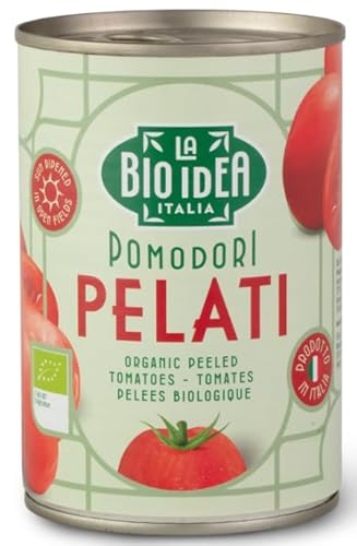 la BIO IDEA Geschälte Tomaten Dose, 12er-Pack (12 x 400g) - Geschälte Bio Tomaten in Tomatensaft von la BIO IDEA