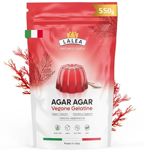 Agar Agar Pulver 550g - Veganes Gelatinepulver - Glutenfrei, Pflanzliche Gelatine - Premium Qualität für Geliermittel und Verdickungsmittel,HALAL, KOSCHER UND KETO Agar Agar Pulver 550g - Veganes Gelatinepulver - Glutenfrei, Pflanzliche Gelatine - Premium Qualität für Geliermittel und Verdickungsmittel,HALAL, KOSCHER UND KETO von lalea