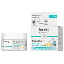 Anti-Falten-Feuchtigkeitscreme basis sensitiv mit Q10 von lavera