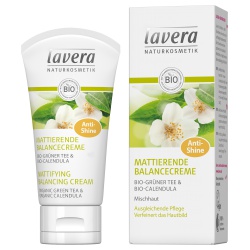 Mattierende Balancecreme mit grünem Tee & Calendula Mattierende Balancecreme mit grünem Tee & Calendula von lavera