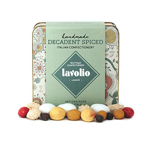 Lavolio Dekadentes Gewürz-Konfekt in Geschenkdose (175g) - Premium-Auswahl an überzogenen Nüssen, Kaffee und Gewürzen sowie Schokolade von Lavolio