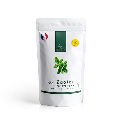 Echt Zaatar Premium, Frisch, Köstlich und sehr duftend - mit nur 1% Zatar Za'atar Salz - N.4 Vert Prodigieux 50g - ottolenghi gewürze - aus dem ottolenghi kochbuch von levanthym