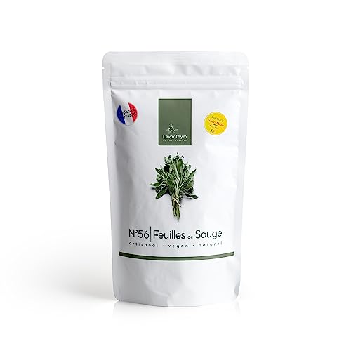 N.56 Salbeiblätter - Großer Salbei Kräutertee, Blatt - Vegan, Natürlich, Ohne Zusatzstoffe - Kochen, Tee, Dessert, Aufguss und Kaltgetränk N.56 Salbeiblätter - Großer Salbei Kräutertee, Blatt - Vegan, Natürlich, Ohne Zusatzstoffe - Kochen, Tee, Dessert, Aufguss und Kaltgetränk von levanthym