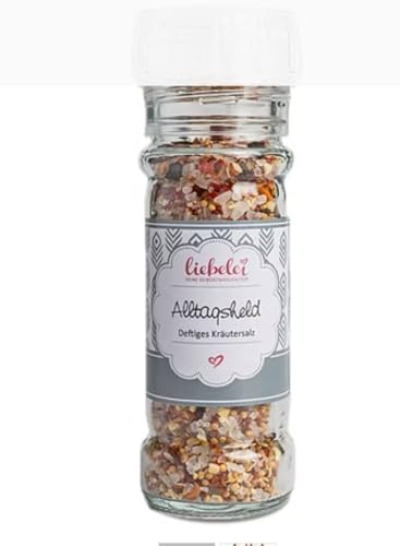 liebelei Gewürzmühle Kräutersalz (70g, Alltagsheld Kräutersalz) von liebelei