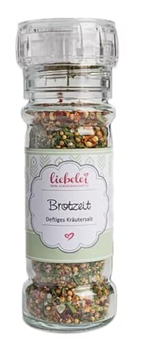 liebelei Gewürzmühle Kräutersalz (70g, Brotzeit Deftiges Kräutersalz) von liebelei