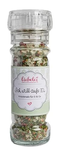 liebelei Gewürzmühle Kräutersalz (70g, Ich will aufs Ei Kräutersalz) von liebelei