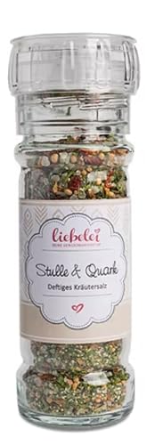 liebelei Gewürzmühle Kräutersalz (70g, Stulle und Quark Deftiges Kräutersalz) von liebelei