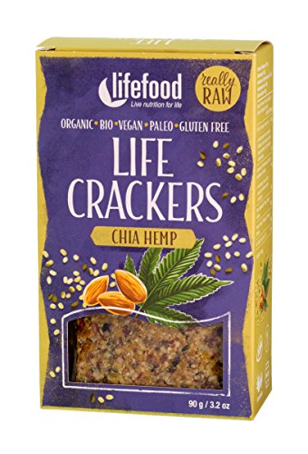 LIFEFOOD Life Crackers Chia-Hanf 90g (bio, roh, vegan) Pikantbrot von Lifefood