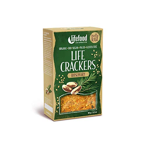 LIFEFOOD Life Crackers Rosmarin 90g (bio, roh, vegan) Pikantbrot von lifefood