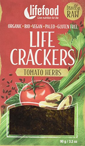 lifefood Life Crackers Tomate Kräuter, 4er Pack (4 x 90 g) von lifefood