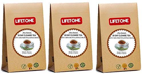 lifetone the tea for better life, Chanca Piedra Tee | Steinbrecher | Packung mit 3 | 60 Teebeutel von lifetone the tea for better life