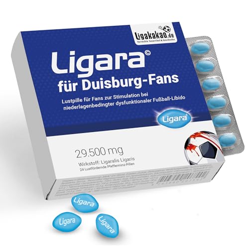 Duisburg Fanartikel - Ligara® für Duisburg Fans Fanartikel - Gemein leckere Lustpillen bei gestörter Fußball-Libido -Witziges Geschenk Männer Geburtstag Fußball Überraschung Freunde Kollege von ligakakao