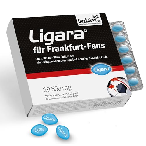 Frankfurt Fanartikel - Ligara® für Frankfurt Fans Fanartikel - Gemein leckere Lustpillen bei gestörter Fußball-Libido -Witziges Geschenk Männer Geburtstag Fußball Überraschung Freunde Kollege von ligakakao