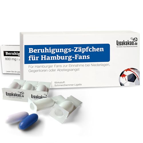 Hamburg Fanartikel BERUHIGUNGS-ZÄPFCHEN® für Hamburg Fans Geschenk Hamburg Männer Geschenke Fußball Verein Geburtstag Wichteln Weihnachten von ligakakao