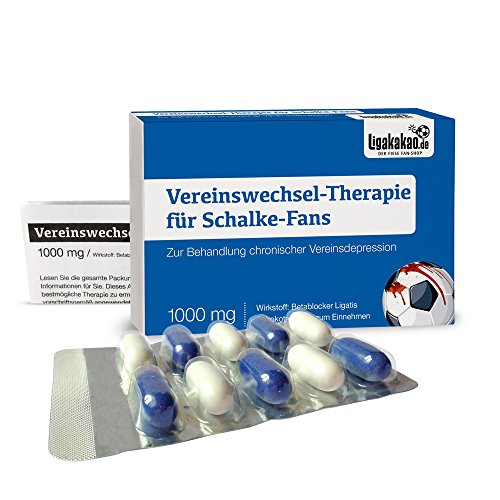 Schalke Fanartikel VEREINSWECHSEL-THERAPIE für Schalke Fans - bei chronischen Vereinsdepressionen - Männer Geschenke Geburtstag witzige Überaschung für Freund Kollege Bruder Vater Weihnachten Schalke Fanartikel VEREINSWECHSEL-THERAPIE für Schalke Fans - bei chronischen Vereinsdepressionen - Männer Geschenke Geburtstag witzige Überaschung für Freund Kollege Bruder Vater Weihnachten von ligakakao