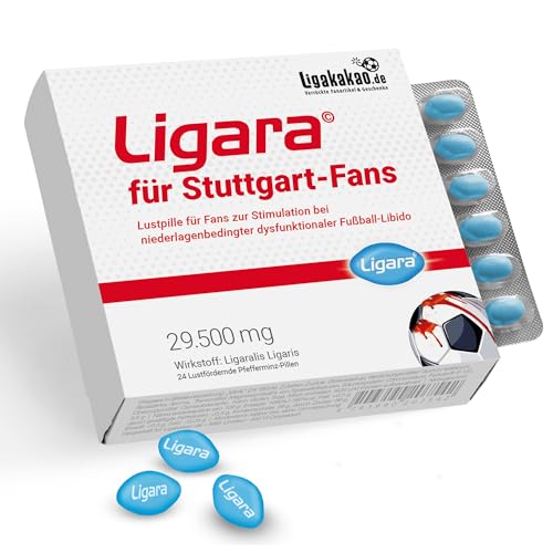 Stuttgart Fanartikel - Ligara® für Stuttgart Fans Fanartikel - Gemein leckere Lustpillen bei gestörter Fußball-Libido -Witziges Geschenk Männer Geburtstag Fußball Überraschung Freunde Kollege von ligakakao