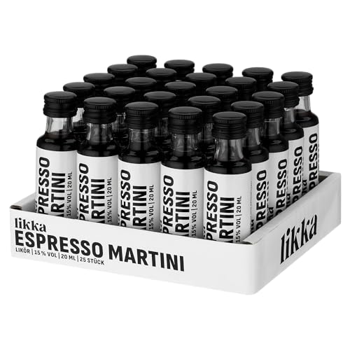 likka Espresso Martini Shot 25er Box, 25 Shots (25 x 20ml) 15% Vol. Alc. Espresso Martini Cocktail von likka