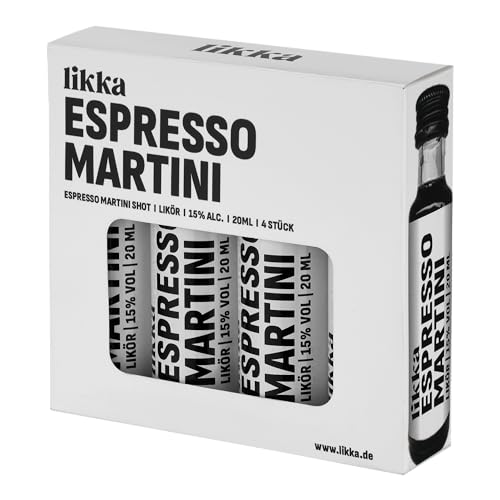 likka Espresso Martini Shot 4er Box, 4 Shots (4 x 20ml) 15% Vol. Alc. Espresso Martini Cocktail von likka