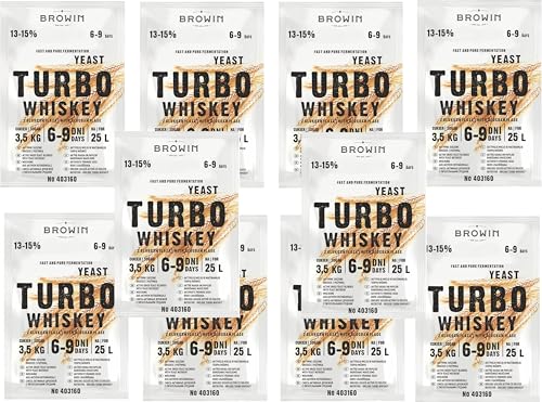 10 x Turbo Whiskey Alkohol Hefe, Brennhefe Herstellung Maische aus Getreide 13-15% Turbohefe Gärhefe Hefe von lilawelt24